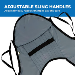 Comfort U-Sling with Head Support – Safe Lifting for Elderly & Bariatric, 225Lb
