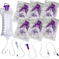 6 Packs E-nteral Delivery Gravity Bag, 1200ML Feeding Bag, Pump Bags, Disposa…