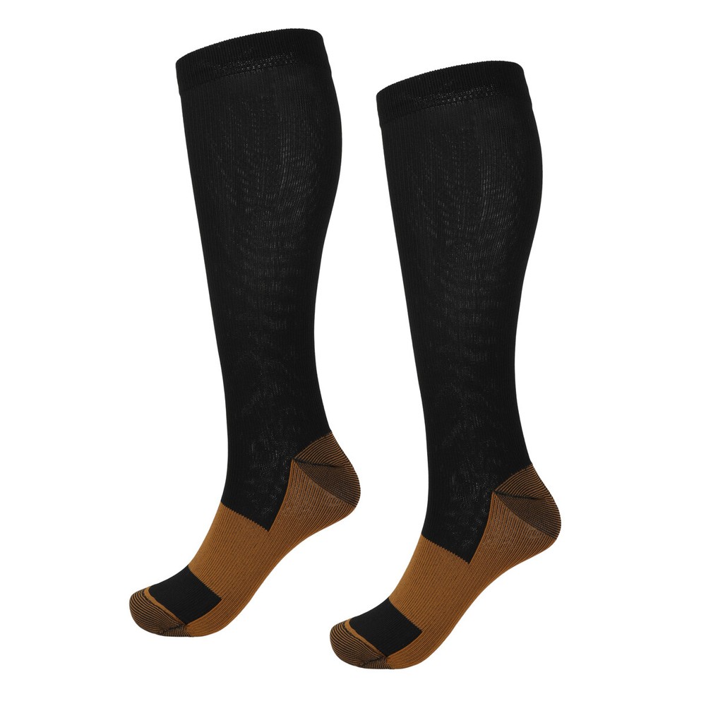 1-2 Pairs Copper Infused Compression Socks 20-30mmHg Graduated Mens Womens S-XXL