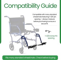 Comfortable Swivel Wheelchair Footrests – Easy Installation, Height Adjustable