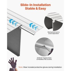 Door Threshold Ramp 2 inch Rise Aluminum Alloy Threshold Ramp Rated 800