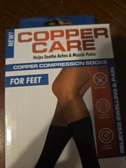 Copper Care Unisex Adult Compression Socks Soothes Aches & Pains Men/ Women New
