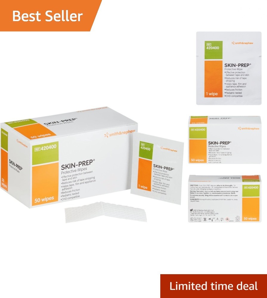No-Sting Protective Wipes – 50 Sterile Skin Barrier Wipes for Sensitive Skin