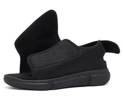 Men’s Open toe Diabetic Sandals Wide Width Adjustable Straps Arch 10 Wide Black
