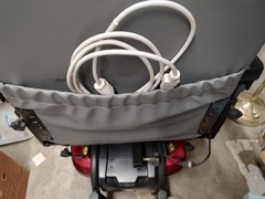Invacare M51 Power Wheelchair Red Joystick Adjustable Footrests Flip Up Armrests