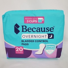 Because Overnight Bladder Control Pads 20 count