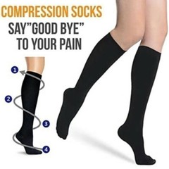 (3 Pairs) Diabetic Compression Socks 15-20mmHg Graduated Mens Womens S-XL