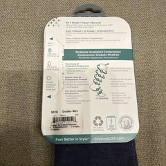 NWT Sockwell Men’s Circulator Moderate Graduated Compression Sock In Denim, L/XL