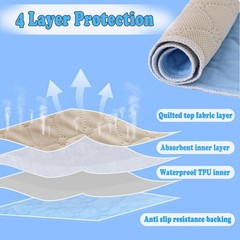 Waterproof Chair Pads for Incontinence 4 Pack Washable Seat Protector Pads Hi