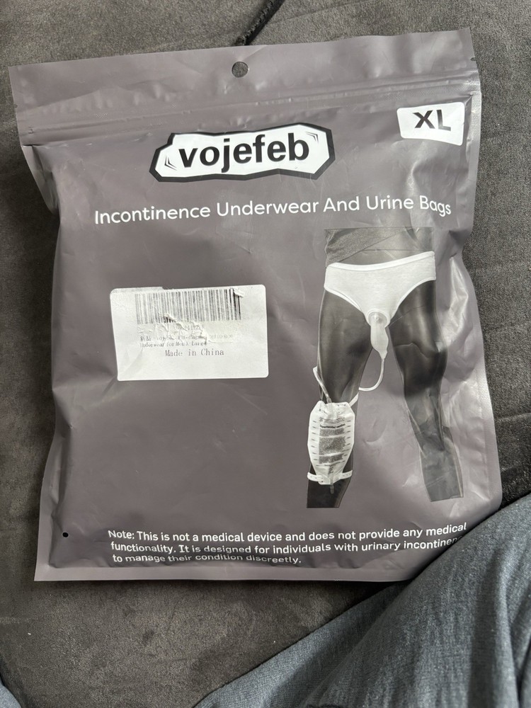VOJEFEB Men Incontinence Underwear – 3 Urine Bags For Protection XL