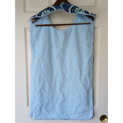 Handmade Adult Bib flannel terry cloth single patch hook-loop closure 34″x19.5″