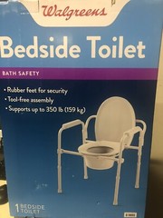 Walgreens Bath Safety Bedside Toilet – Supports up to 350 Pounds – Item # 404635