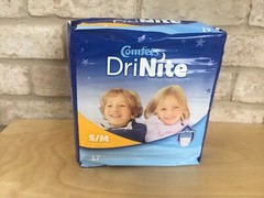 Comfees DriNite Juniors Premium Youth Pants S/M 38-65Lbs (17-29kg) 17pcs