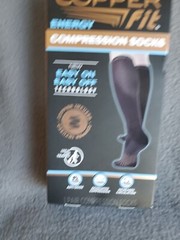 COPPER FIT ENERGY COMPRESSION SOCKS S/M 1 PAIR NYLON/SPANDEX/POLYESTER