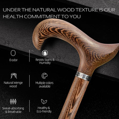Walking Cane, Available in Multiple Inches Wooden Cane Support up to 300 Lbs,…