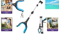 36-Inch Adjustable Grabber Tool for Seniors | Foldable, Lightweight & Magnetic