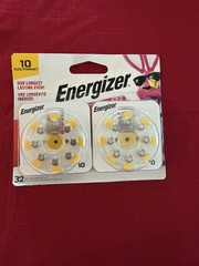 New Energizer Size 10 Hearing Aid Batteries – AZ10DP-32 1.45V ZING AIR 10/27