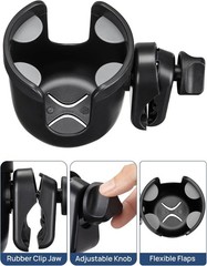 Wheelchair Rollator Cup Holder, 4 Flexible Tabs Hook for Walker Scooter