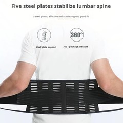Copper Lumbar Waist Support Brace Belt Lower Back Pain Relief for Men Women US