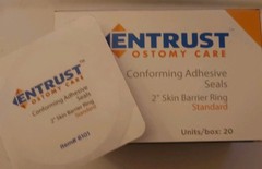 A MUST!! ENTRUST Ostomy Care Adhesive Seal Rings, 2in Barrier Ring #1601 (20qty)