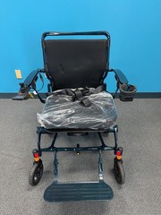 Pride Mobility Jazzy Carbon HD Heavy Duty 400lb Travel Power Chair Blue-Open Box