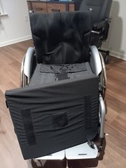 Otto Bock Wheelchair, 20inch, black with silver details.