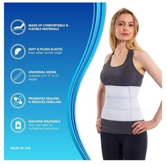 NYOrtho Universal Abdominal Binder 12″ H,Lower Waist Support 4 Panel. SIZE XXL