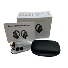 F-Aid8 Bluetooth Hearing Aids Black for Seniors Rechargeable Hearing Aid Earbuds