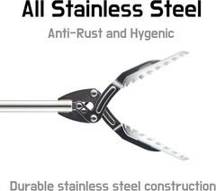 Fth 31 Inch Stainless Steel Heavy Duty Reacher Grabber Tool For Bbq And More