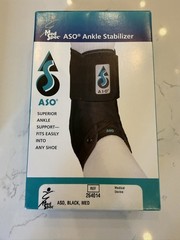 Brand New in Box – Med Spec 264014 Medium Size ASO Ankle Stabilizer – Black M