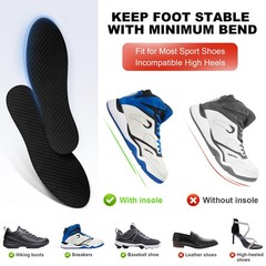 Carbon Fiber Insoles, 9.64″-Men’s 7-7.5/Women’s 8-8.5,245mm, Black-1 Pc