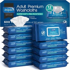 Convenient Aloe Vera Adult Wet Wipes – 600 Count for Daily Hygiene and Care