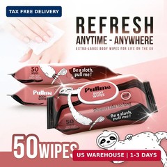 Body Wipes for Adults, Extra Large Wet Wipes, No Rinse Bathing Wipes, Disposable