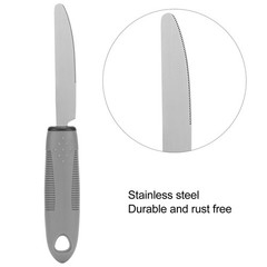 5pcs Household Utensils Stainless Steel Rubber Handle Spoon Fork Set For Home