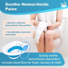 Pochik Sitz Bath for Toilet Seat Hemorrhoids and 1 Count (Pack of 1), Blue