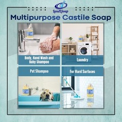 Landlsoap Goat Milk Unscented Pure Castile Soap Liquid For Face Hand Body