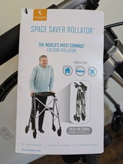 Stander 4250-BW Folding Rollator Walker Seat Black Walnut Lightweight