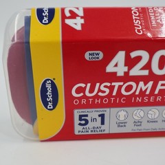 Dr. Scholl’s 420 Custom Fit Orthotic Inserts Unisex 420 Red Blue 3/4 Length