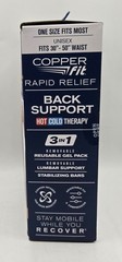 NEW Copper Fit Rapid Relief Back Support Belt 3-in-1 Hot Cold Therapy Brace OSFM