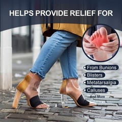 forefoot pads for pain relief hallux valgus support for bunion (1 pair) (Black)