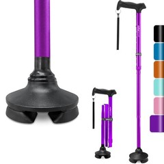 Adjustable Walking Cane,Lightweight Heavy Duty Sticks Pivot Tip Non-Slip