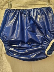 Romper Room Blue Vinyl Diaper Cover Plastic Pants Briefs Made in USA