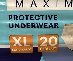 Set Of 2 Because Overnight Protective Underwear Postpartum 20 Count 40 Total XL