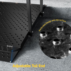 Folding Wheelchair Ramp with Handrails, 49.2″ Length Adjustable Height (1″-7.28″
