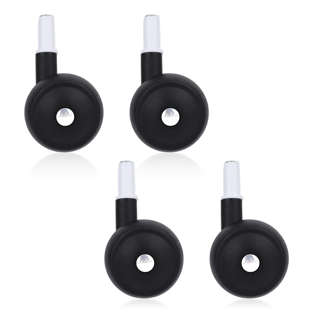 4pcs Baby Walker Replacement Wheels, Black Universal Casters Parts for