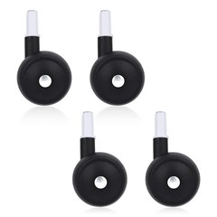 4pcs Baby Walker Replacement Wheels, Black Universal Casters Parts for