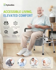 Heavy Duty 4-in-1 Bariatric Commode Chair – Extra Wide & Adjustable Height