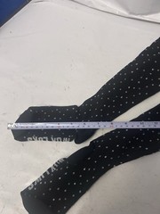 compression socks unk size unbranded black with multicolor polka dots