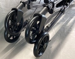 Able Life Space Saver Lightweight Folding Rollator w/Seat, Black Walnut, 4250-BW
