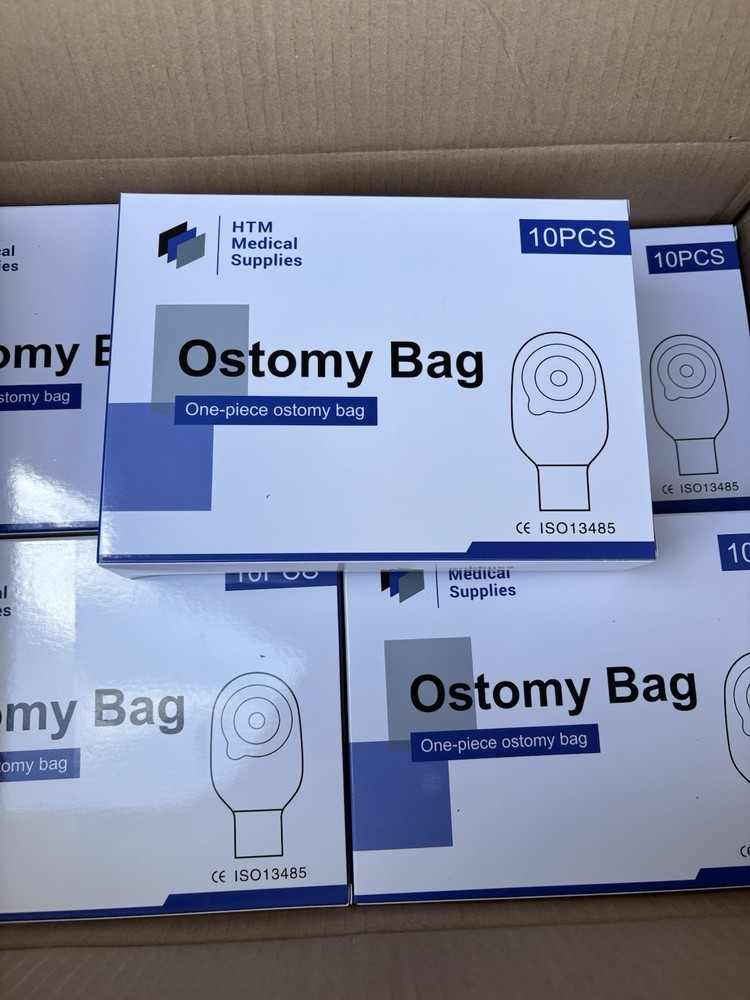 HTM Supplies One Piece Ostomy Bag 10 Pack New